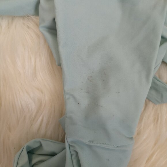 Oh Polly Spill The Tea Tie Waist Thong Bikini Bottoms in Light Teal - Size XS - Picture 7 of 7